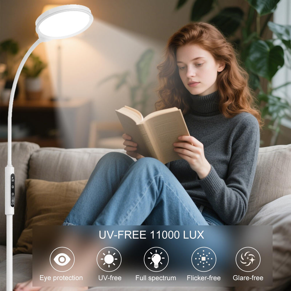 Morpholife 3-in-1 floor lamp ready for desk, floor, or clip use.