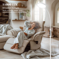 Morpholife uv-free full-spectrum lamp ensuring safe, glare-free light on cloudy days.