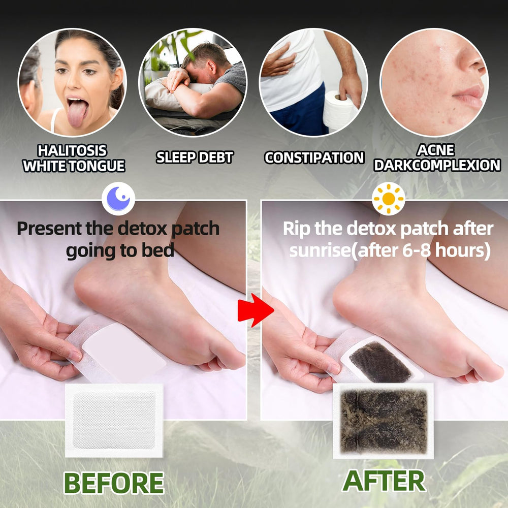 Mosconly Foot Patches natural ingredients close-up featuring bamboo vinegar and ginger