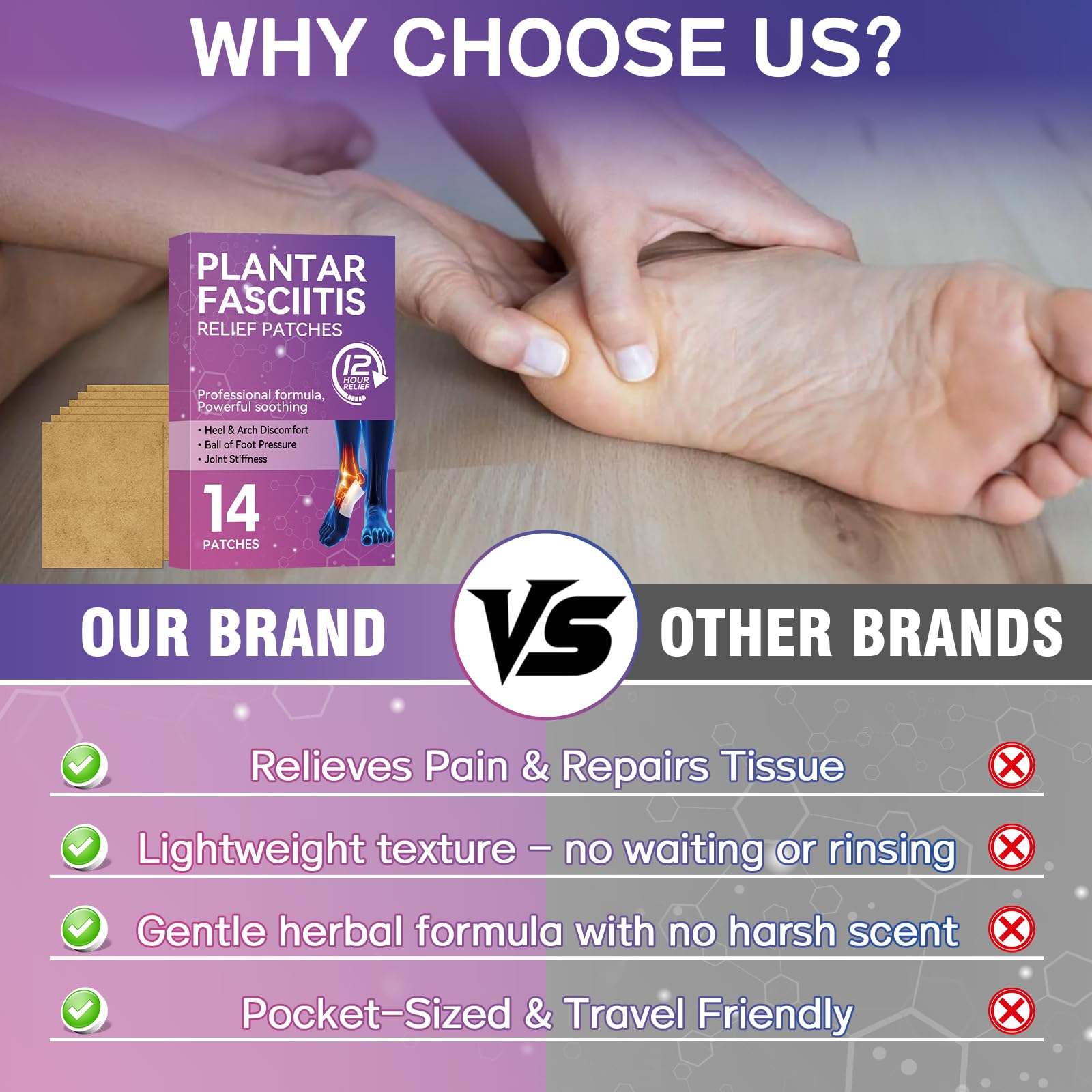 Athletes and workers who stand all day can benefit from Mosconly patch.
