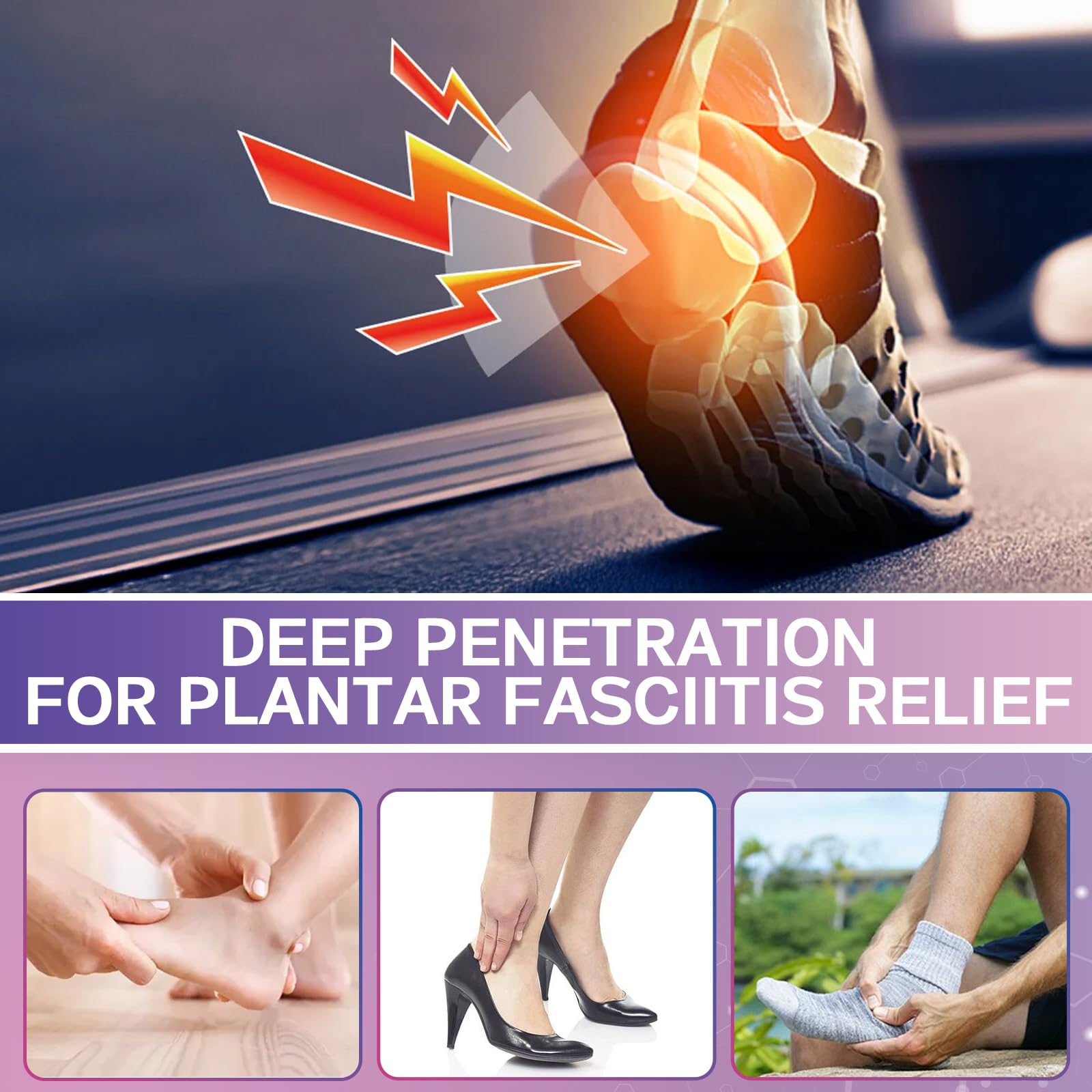 Mosconly plantar fasciitis patch with peppermint and capsicum ingredients for natural warmth.