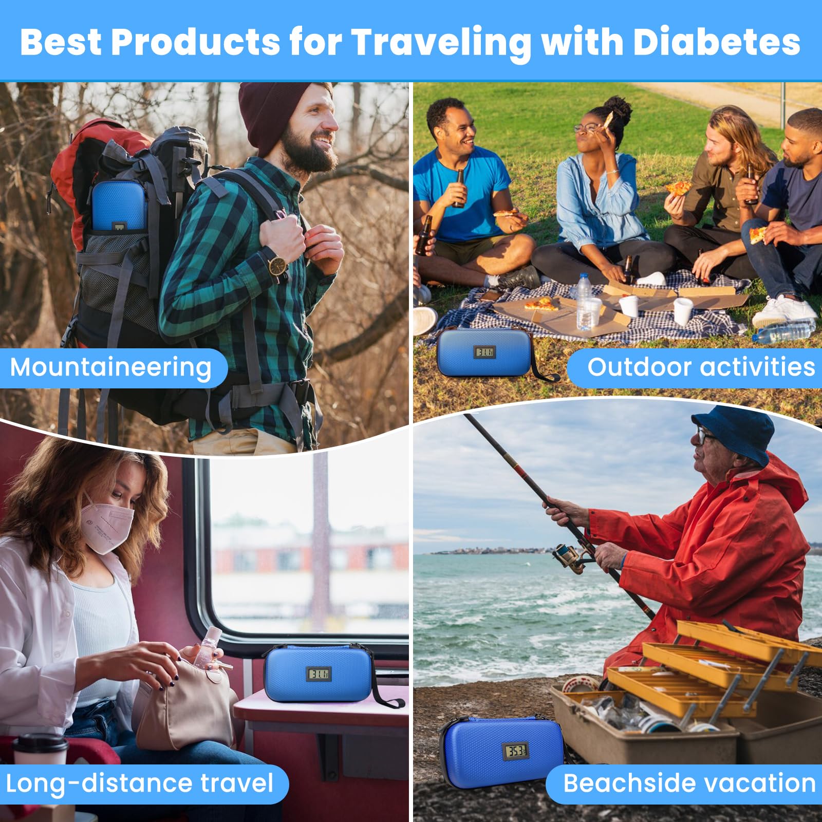 MOSKESON blue travel case offers peace of mind for diabetics