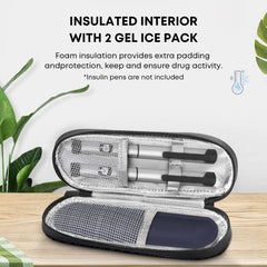 MOSLA estuche con forro de aluminio ofrece aislamiento para la insulina