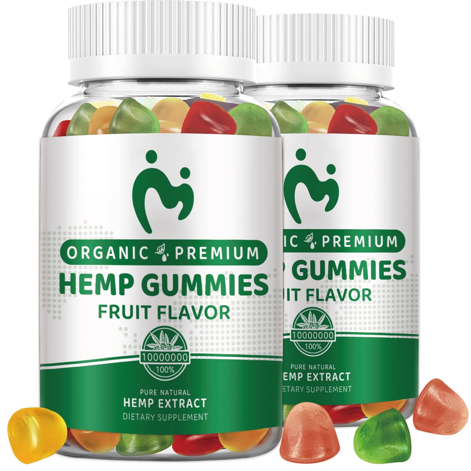 MOSRAY hemp gummies bottle close-up showing relaxation support and potency