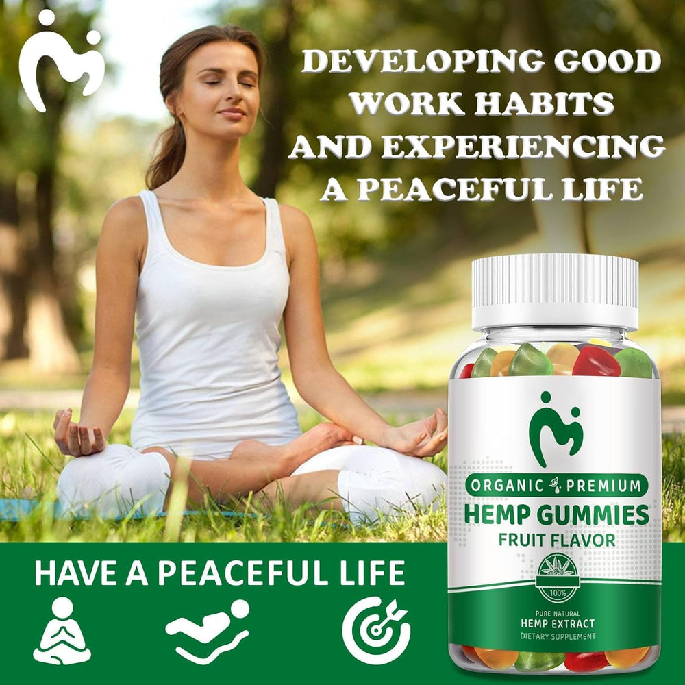 MOSRAY hemp gummies with omega-3-6-9 visual illustrating healthy ingredients