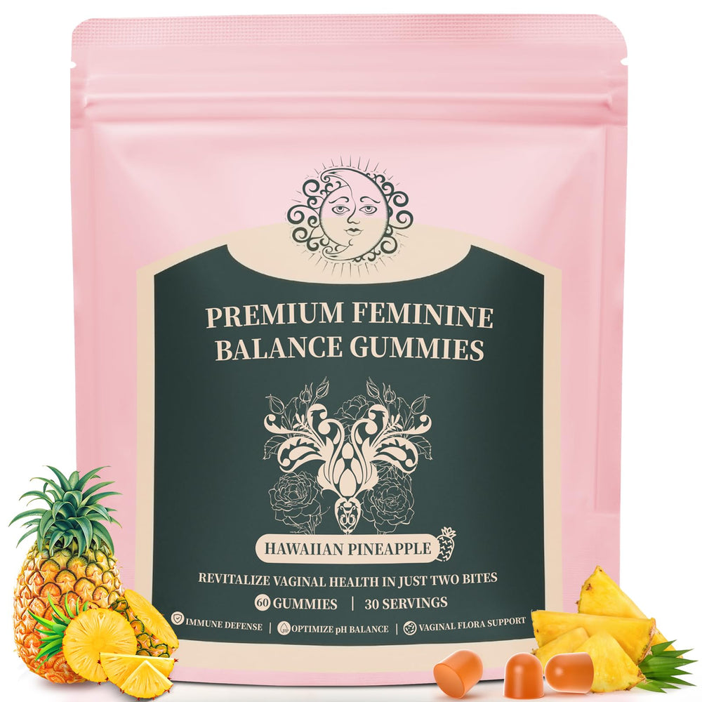 Mosslly Feminine Balance bottle displayed for a daily wellness routine.