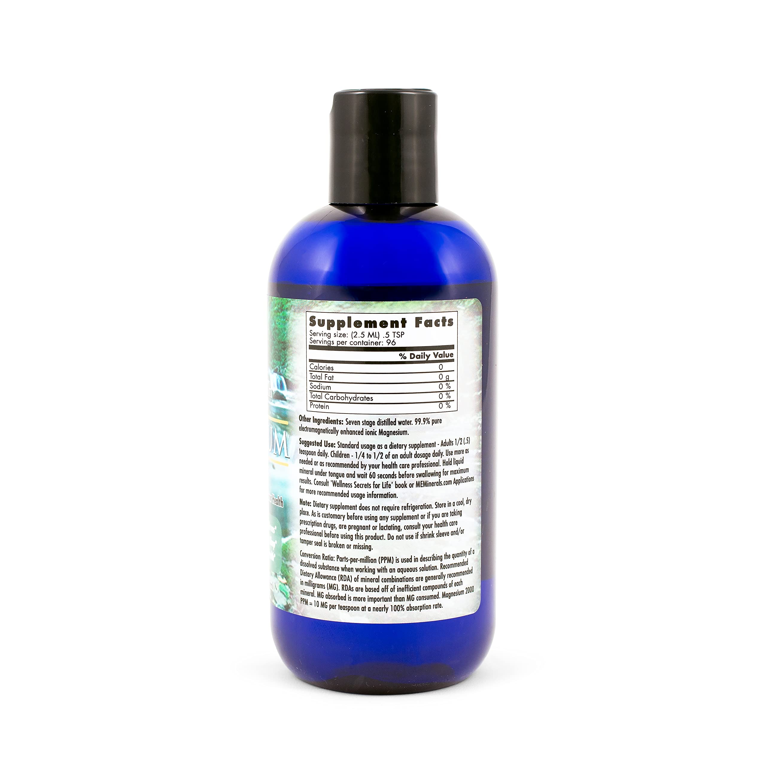 Pouring magnesium powder from the bottle for daily wellness.