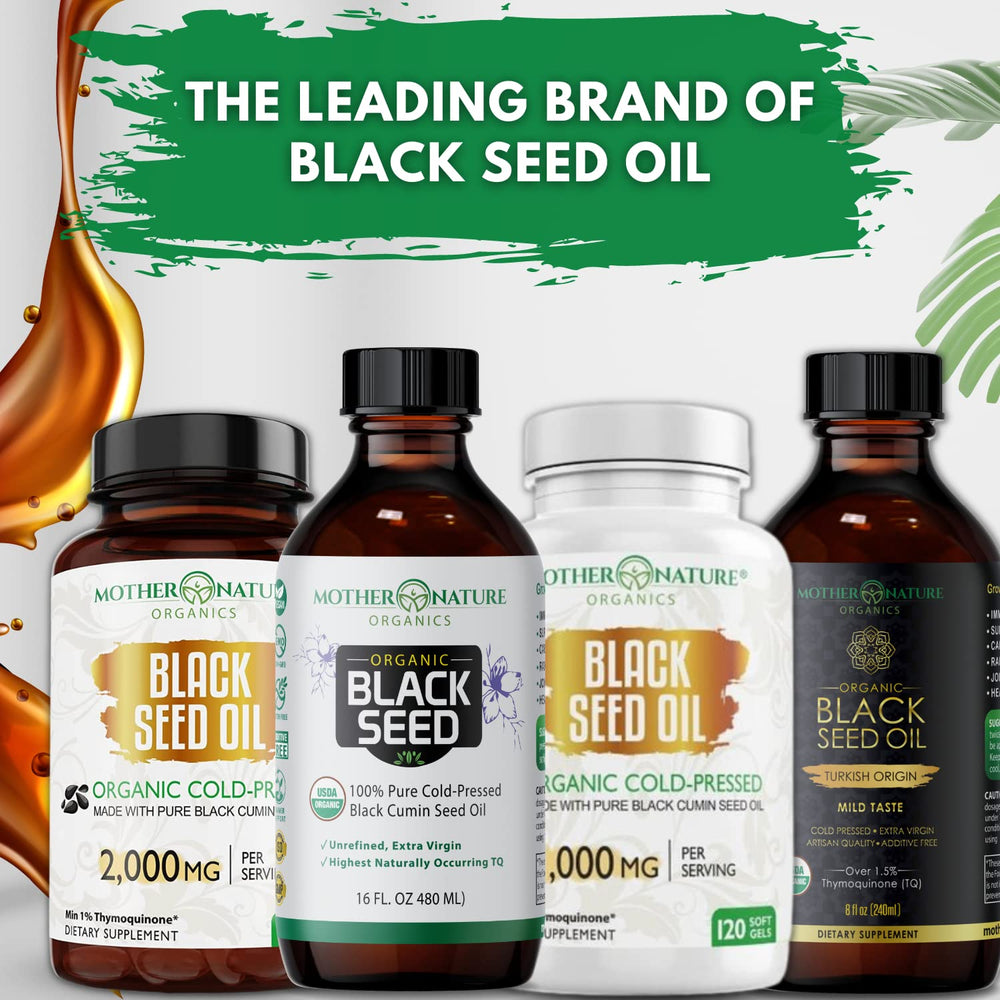 Mother Nature Organics Black Seed Oil daily supplement use for wellness