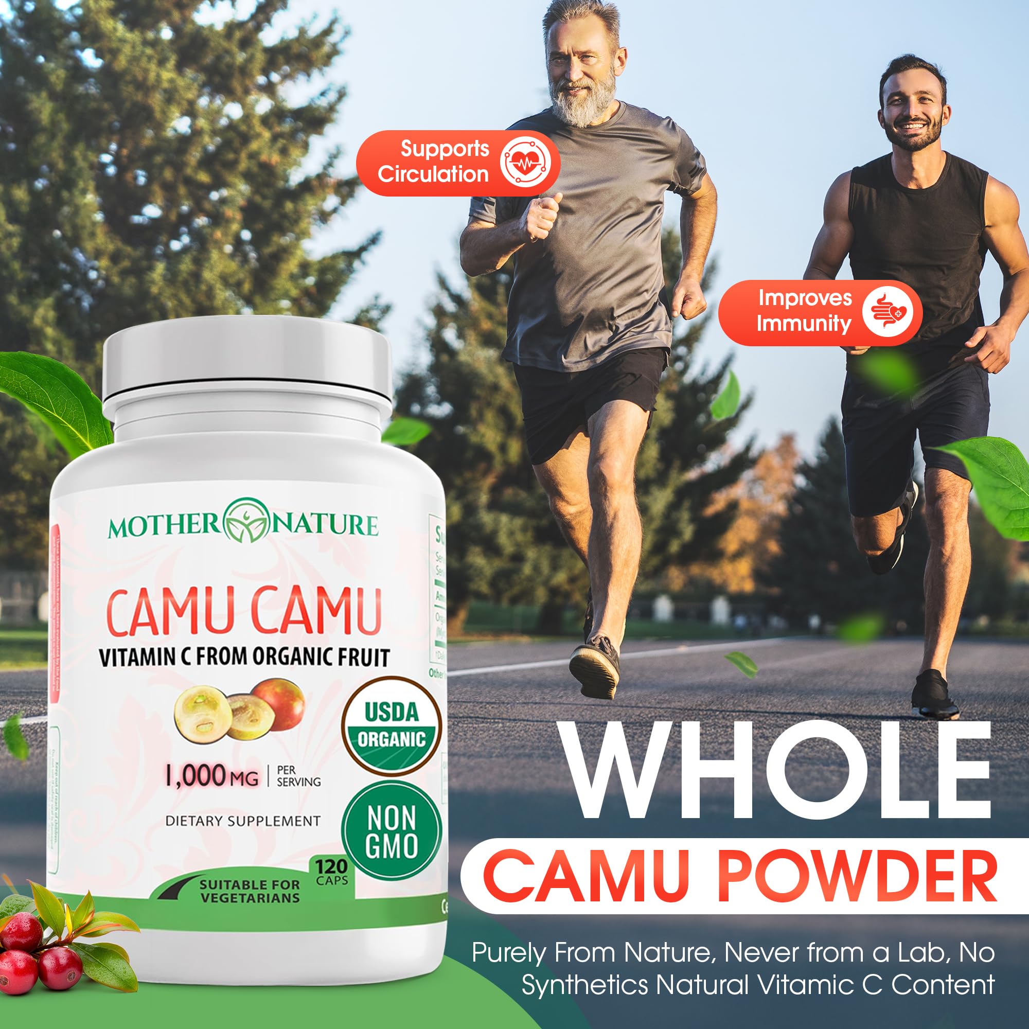 Mother Nature Organics Camu Camu capsules skincare support potential