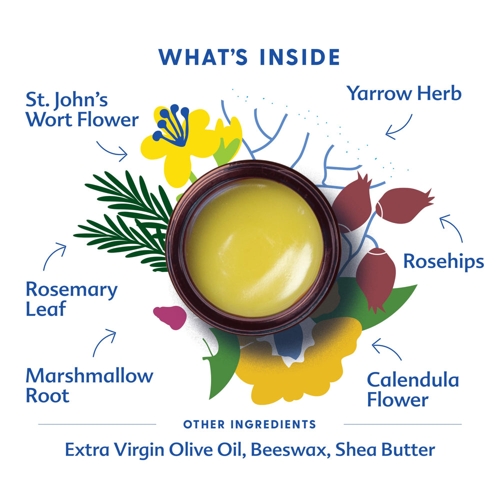 Organic ingredients list emphasizes calendula and olive oil for gentle scar care.