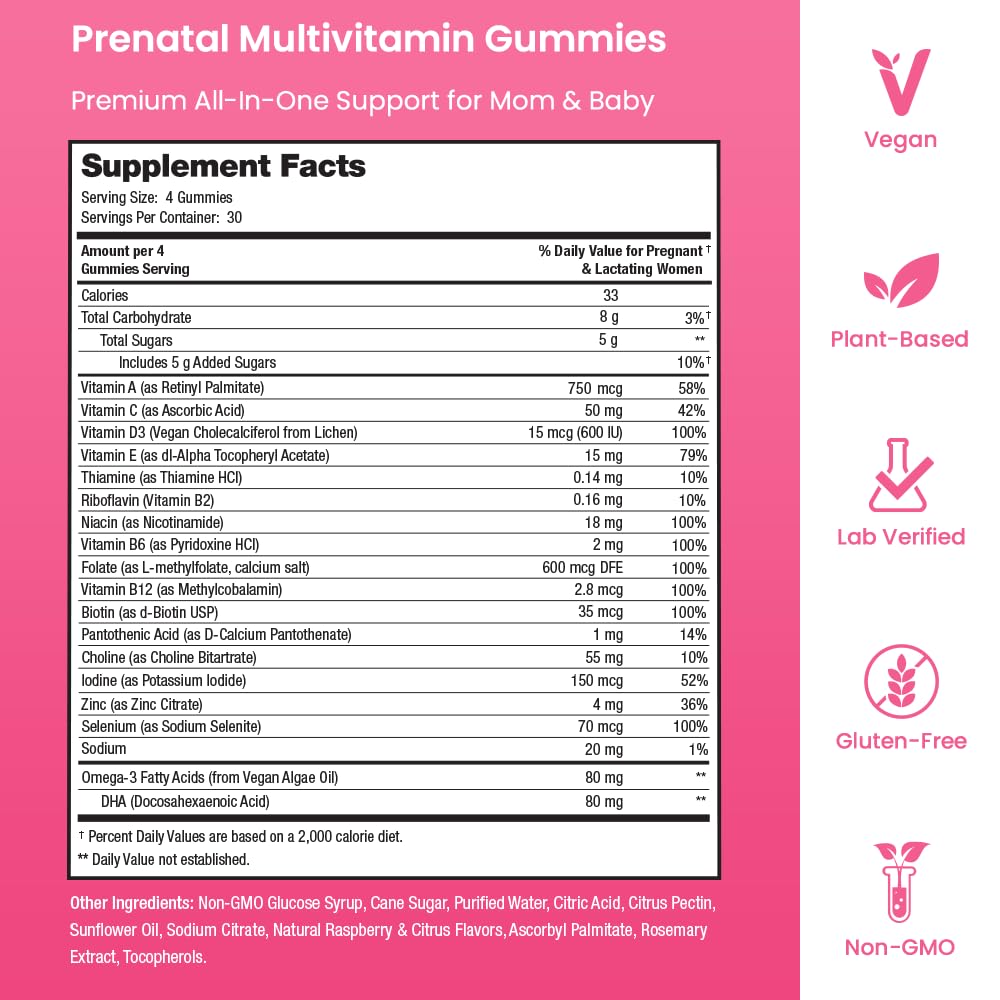 Mother's Promise prenatal gummies flavor icon indicates citrus taste