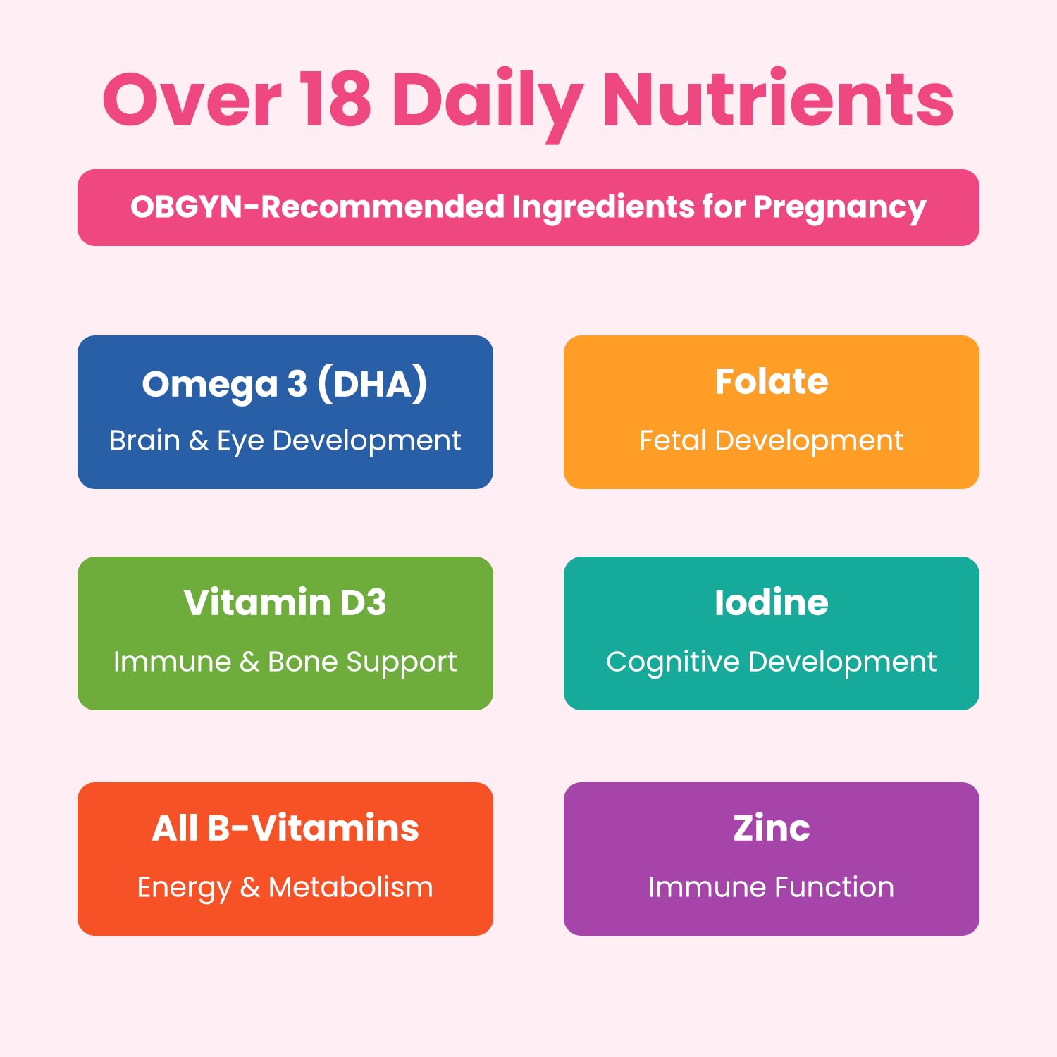 Mother's Promise DHA omega-3 visual highlights vegan nutrition support