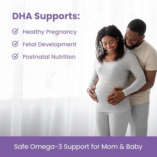 Mother's Promise Prenatal DHA softgels closeup showing small, easy-to-swallow capsules