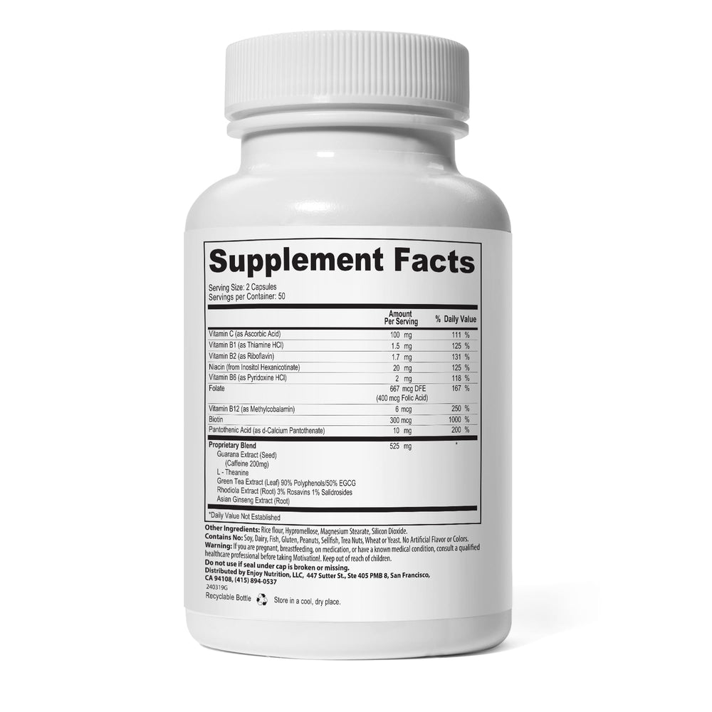Motivation! guarana capsules show natural energy for daily focus.