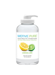 MOTIVE PURE bottle pump shows convenient zero-calorie hydration on demand