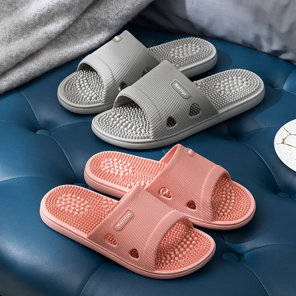 MOTTLED SKY reflexology shoes highlight foot-points massage for relaxation.