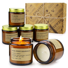 MOULENGGU amber jar candles in a gift box for home fragrance