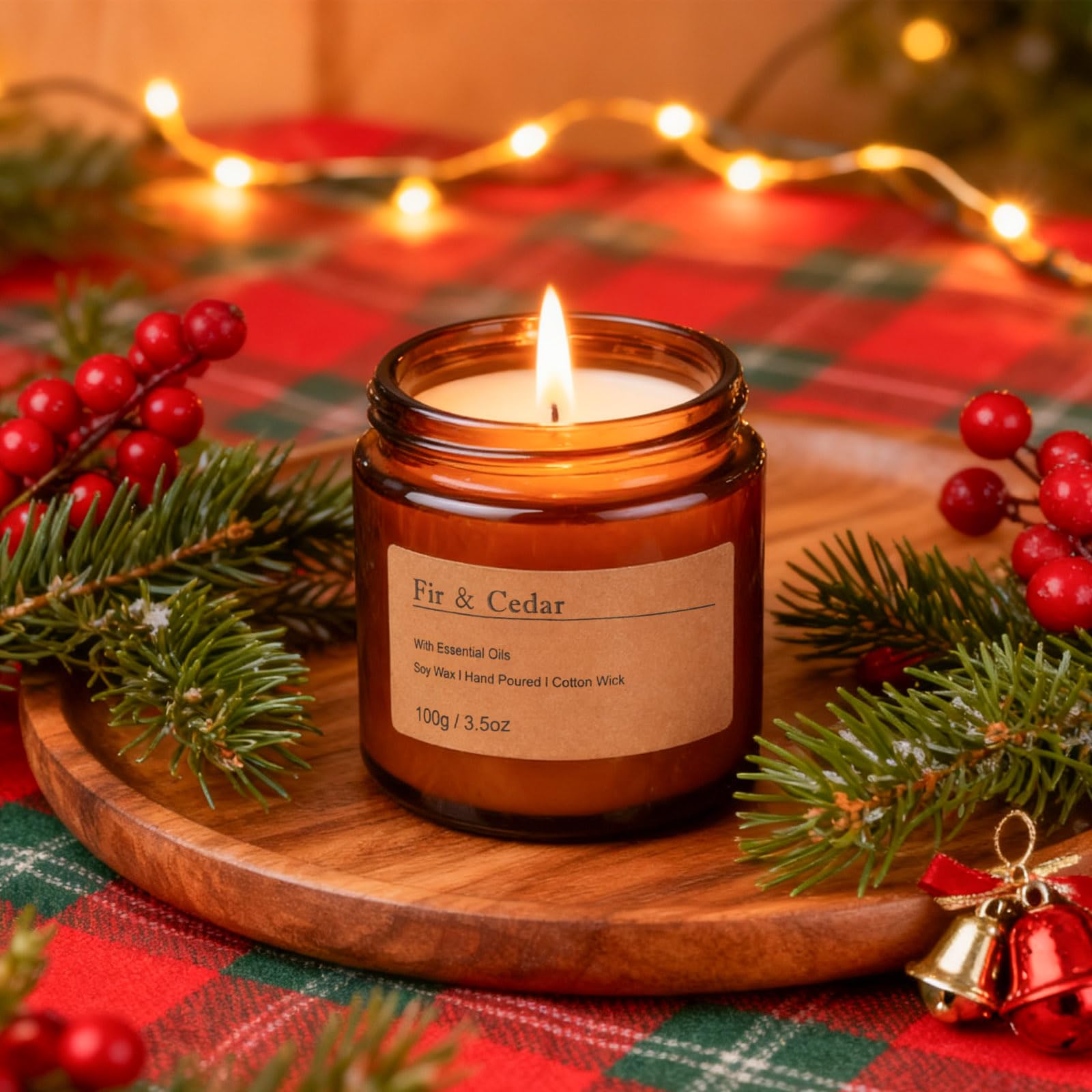 Moulenggu Clear Glass Jar showcases wax color and burns cleanly.