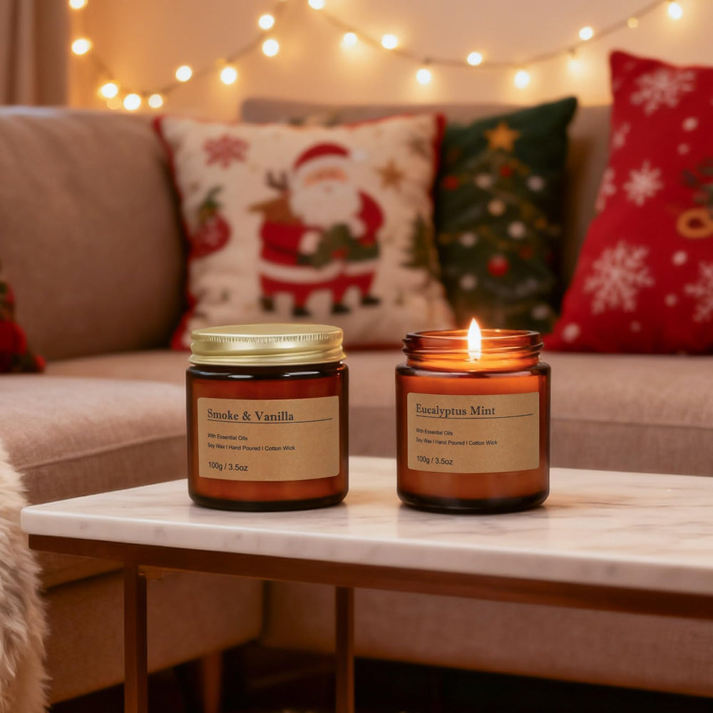 Moulenggu Coconut Vanilla candle evokes tropical comfort in a neat, upcycled jar.
