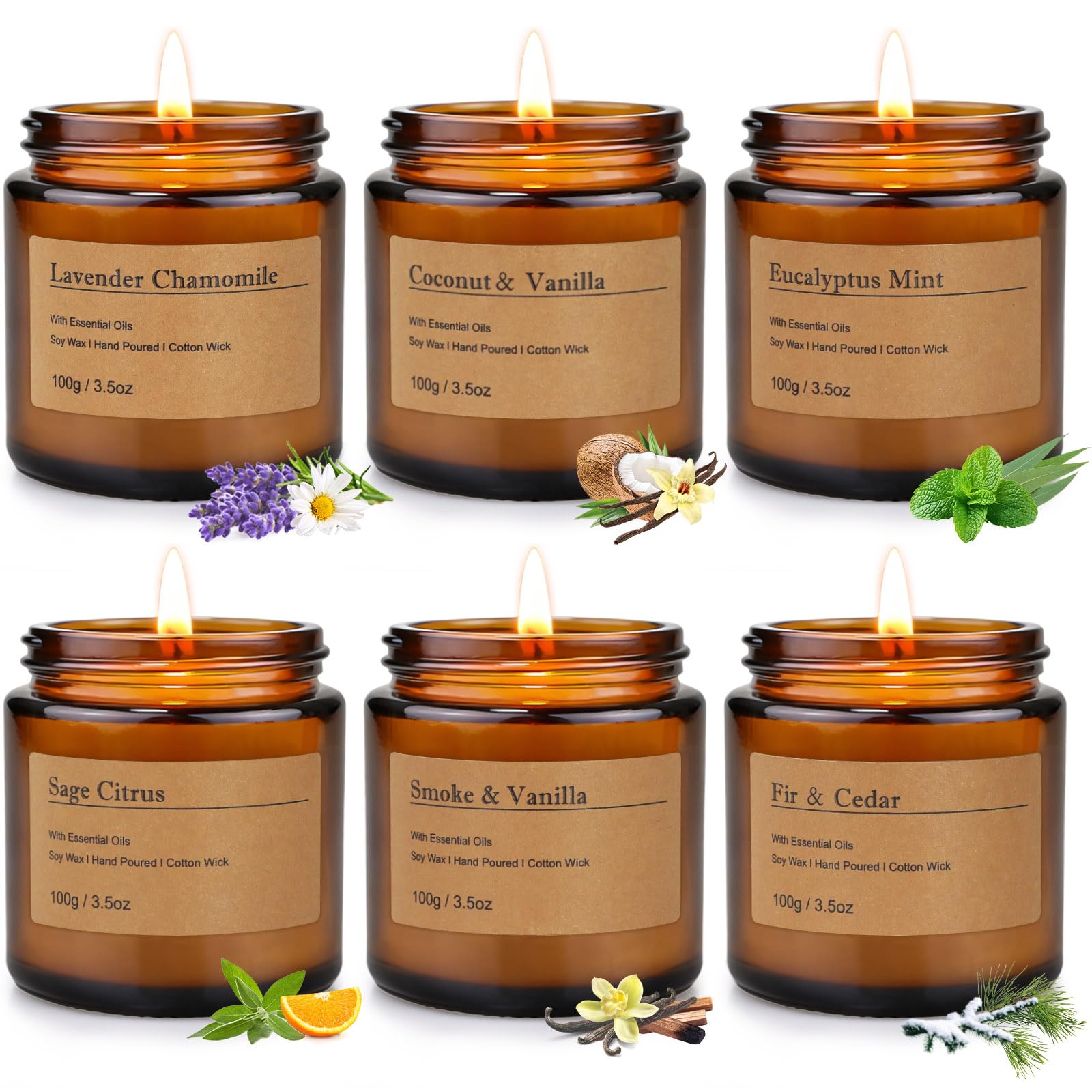 Moulenggu Lavender Chamomile candle enhances relaxation with a soothing, long-lasting scent in a clear jar.