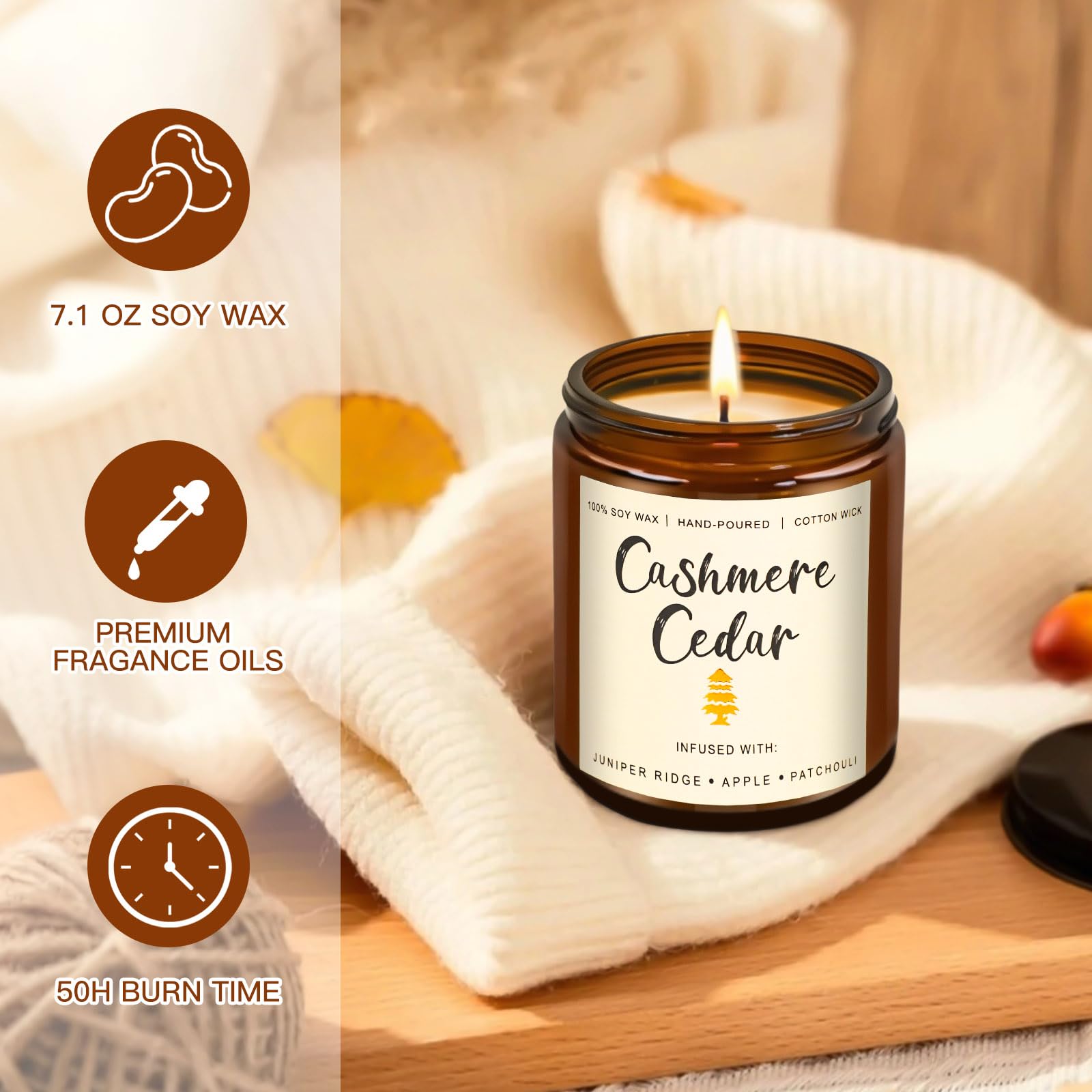 MOULENGGU Smoke & Vanilla candle jar offers inviting aroma