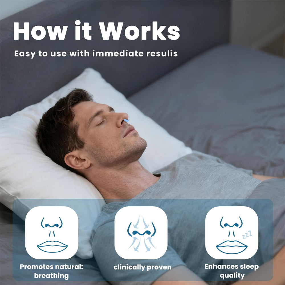 Mountain Land nasal dilators, blue material, durable for repeated use.