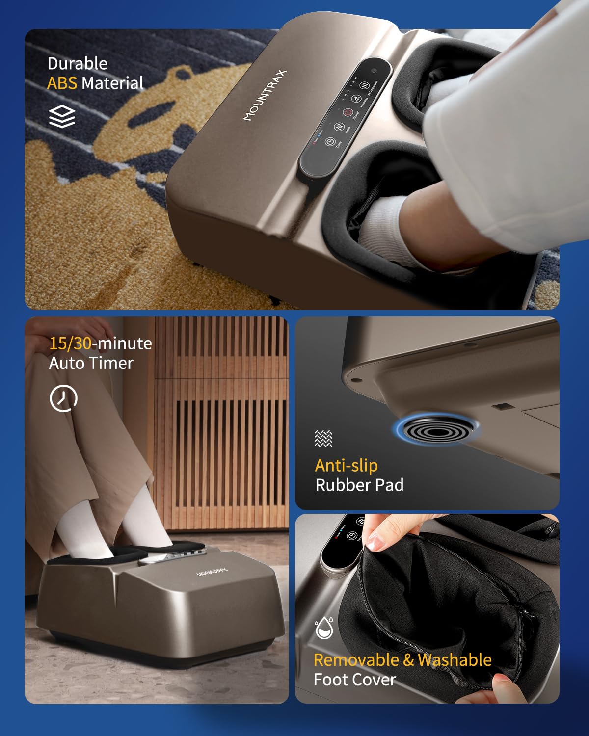 MOUNTRAX foot massager compact design suitable for small spaces