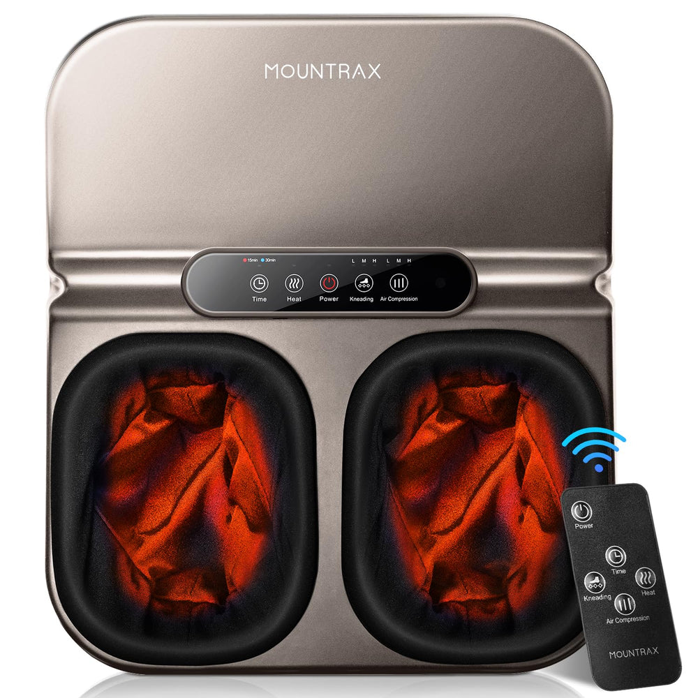 MOUNTRAX foot massager front view showing reflex zones for soothing relief