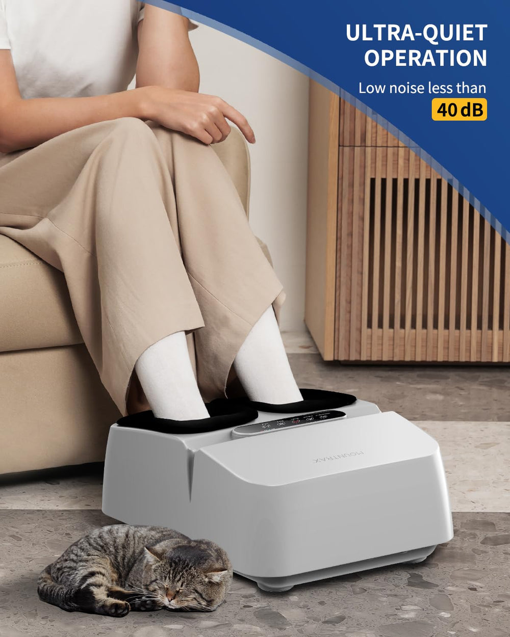 MOUNTRAX operates with ultra-quiet performance for shared spaces.