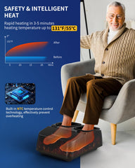 MOUNTRAX heat function reaches 131°F for warming, soothing massage.