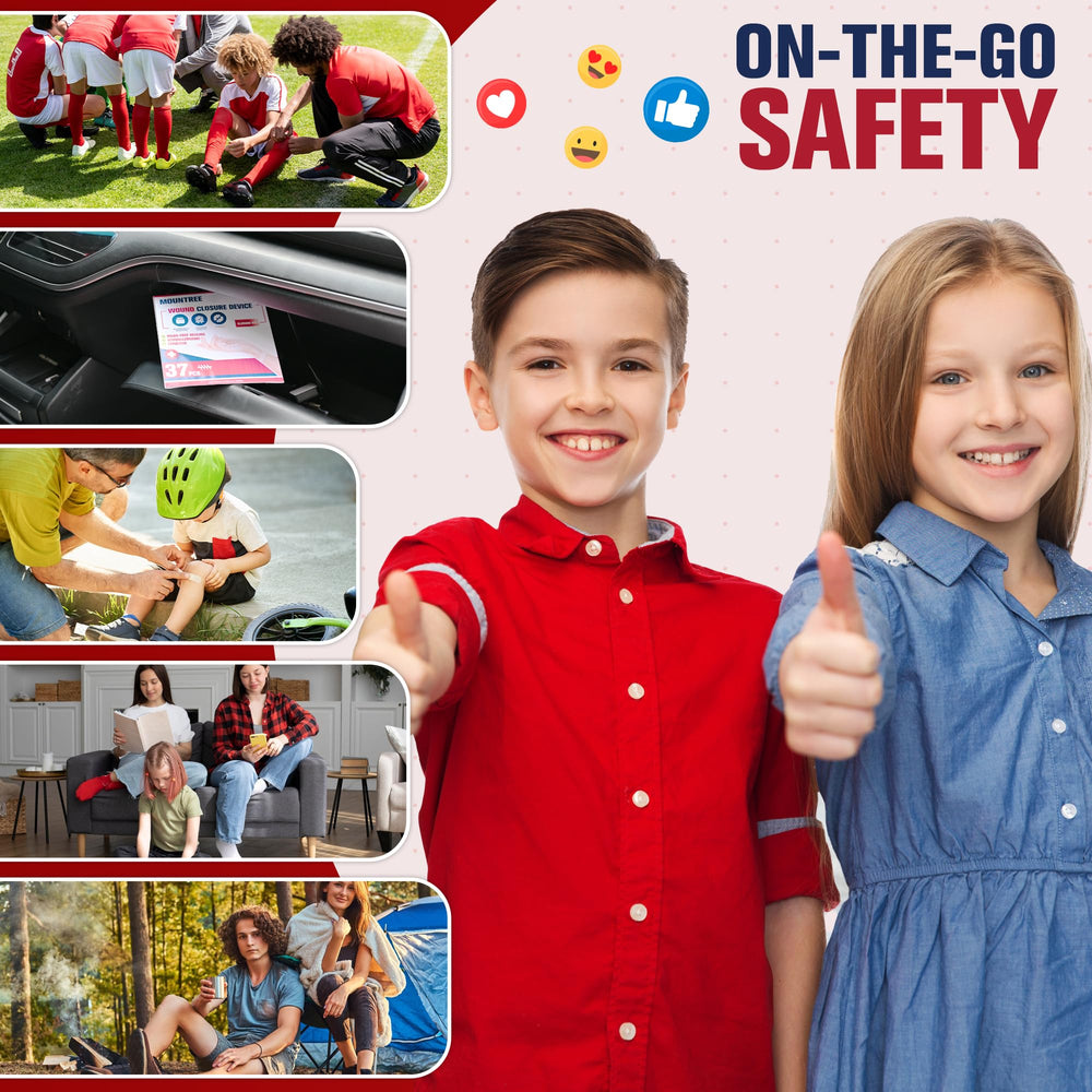 Mountree Packaged components ensure hygienic, ready-to-use first aid for family camping.