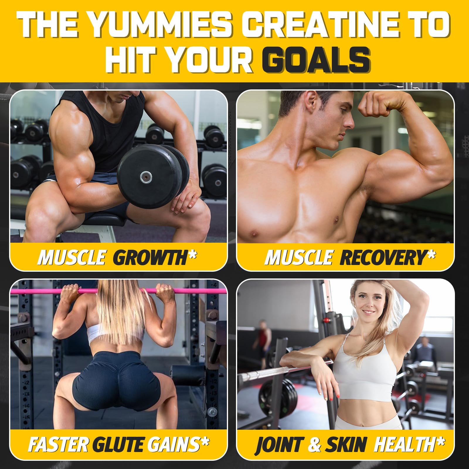 Moursope Creatine Monohydrate Gummies mixed berry close-up for post-workout support