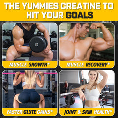 Moursope Creatine Monohydrate Gummies mixed berry close-up for post-workout support
