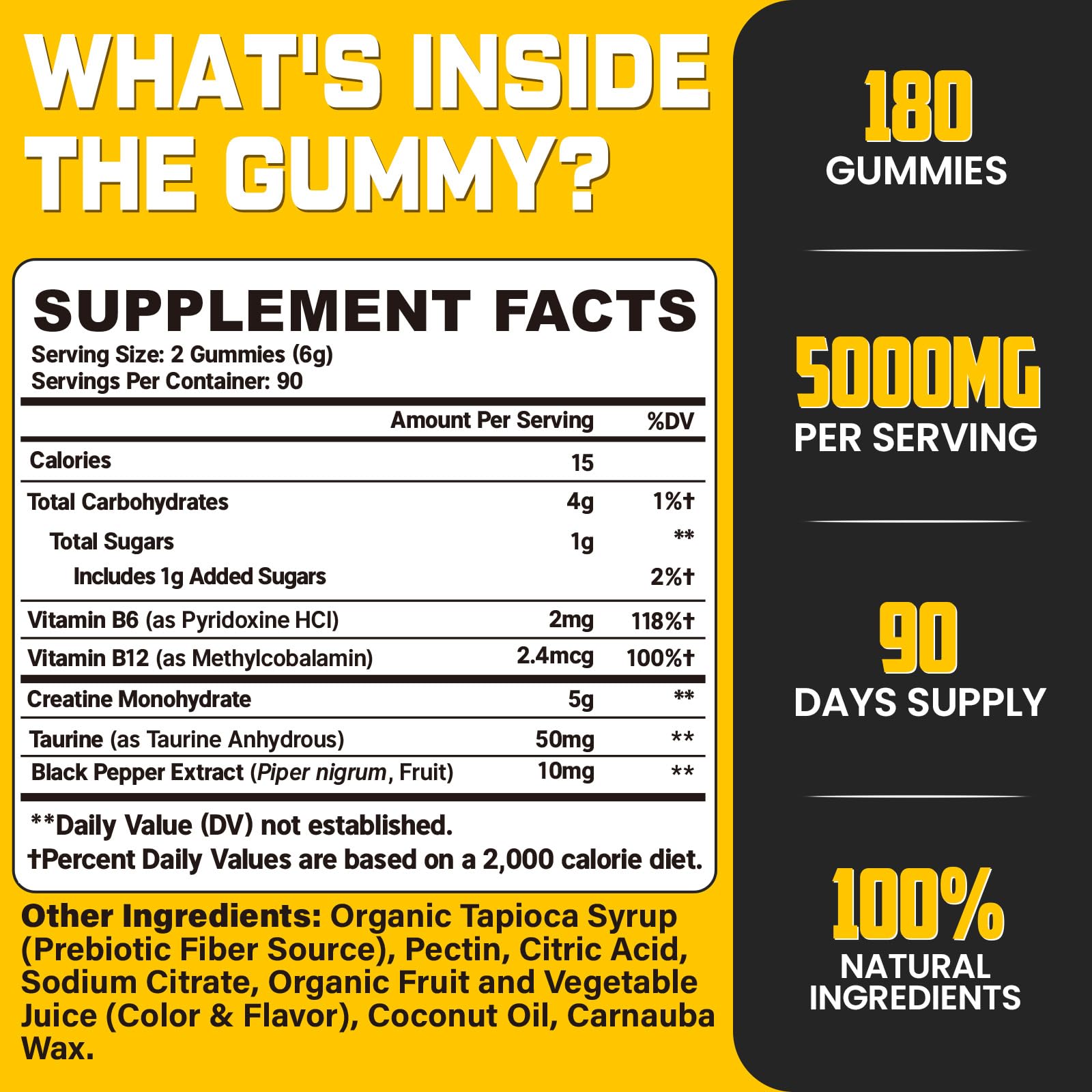 Moursope Creatine Monohydrate Gummies pour into glass for convenient serving
