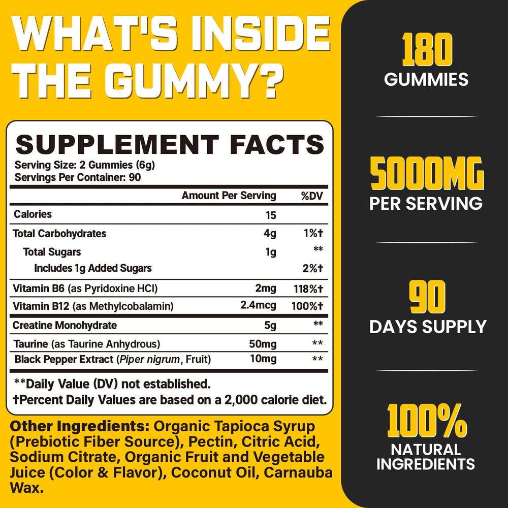 Moursope Creatine Monohydrate Gummies pour into glass for convenient serving