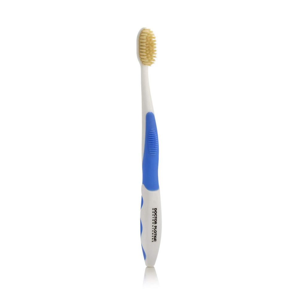 Mouthwatchers soft bristle toothbrush blue delivers gentle cleaning for sensitive teeth