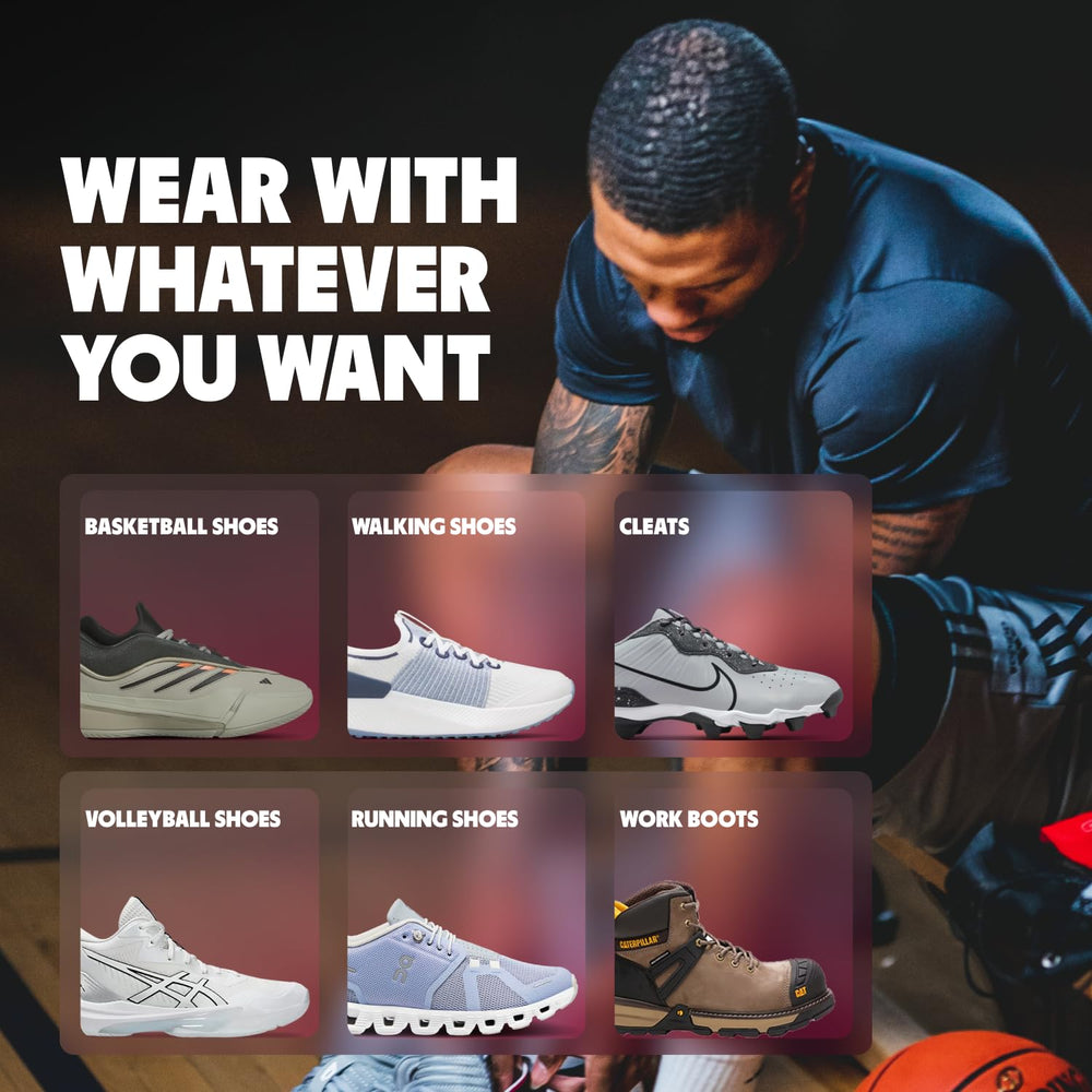 MOVE Baseline performance graphics convey comfort and rebound for athletic activities.