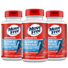 Move Free Advanced bottle front with branding and serving count for daily use.