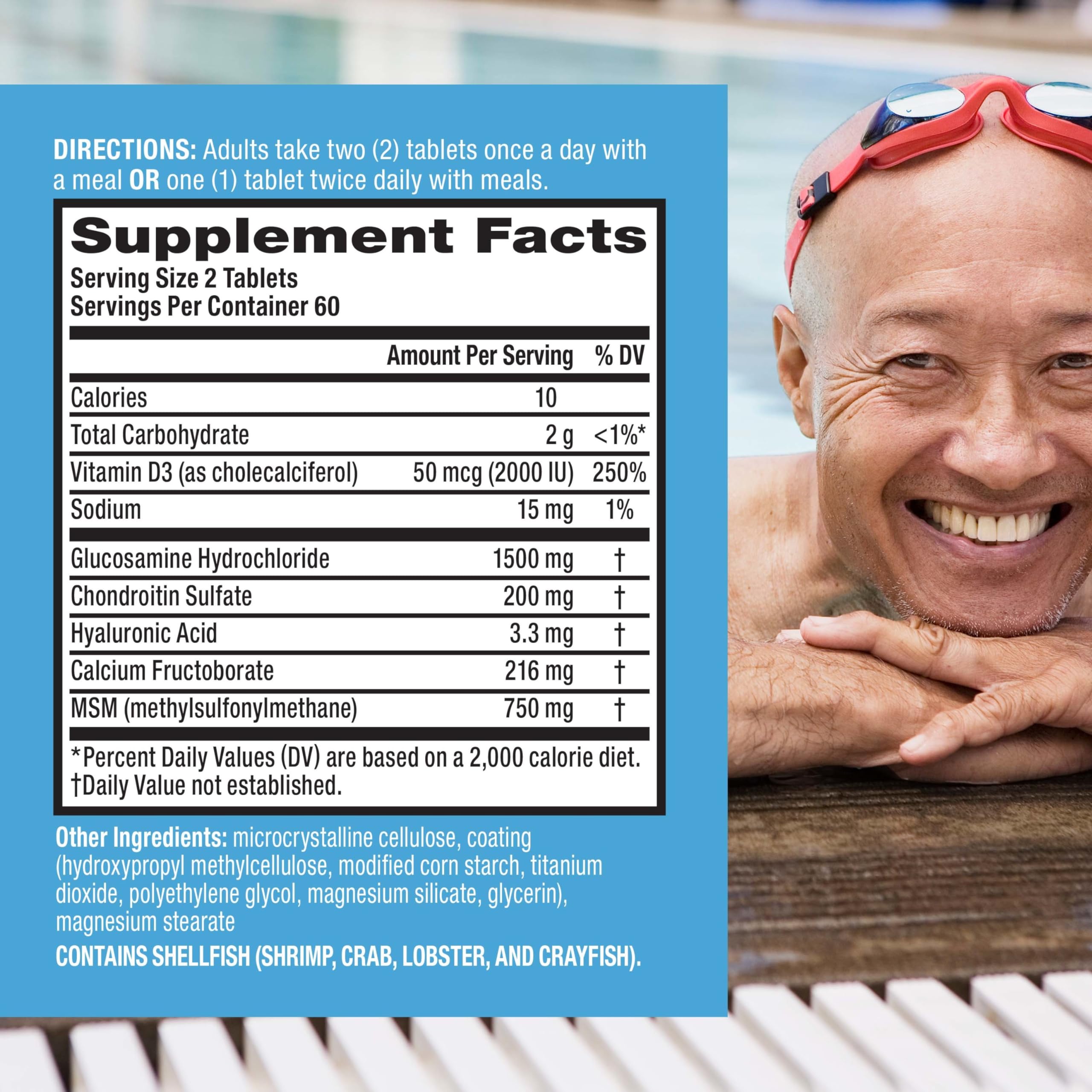Closeup of Move Free Advanced capsules for easy swallowing.