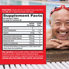Move Free Advanced tablets closeup reveals glossy capsules designed for easy swallowing.