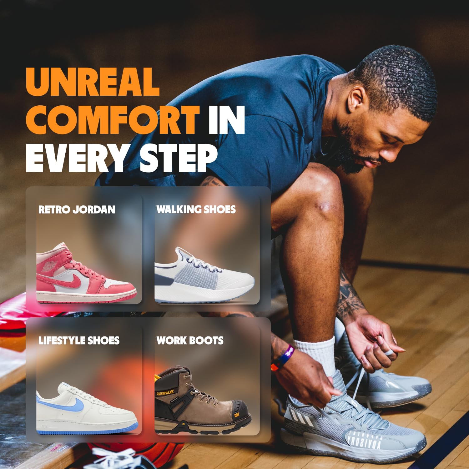 Move Insole in work boot provides comfort and impact absorption during long shifts