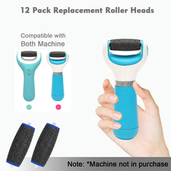 Close-up of MOVELOVE replacement roller showing rough texture for tough skin.