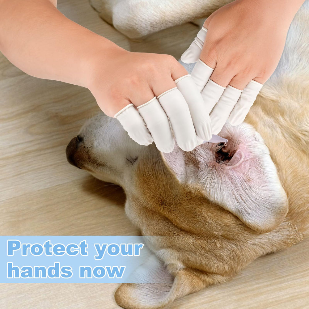 MOWPOG powder-free latex finger cots offer gentle skin contact.