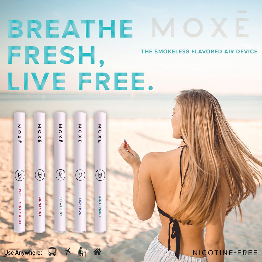 MOXE 3-pack cinnamint inhalers on display for everyday convenience.