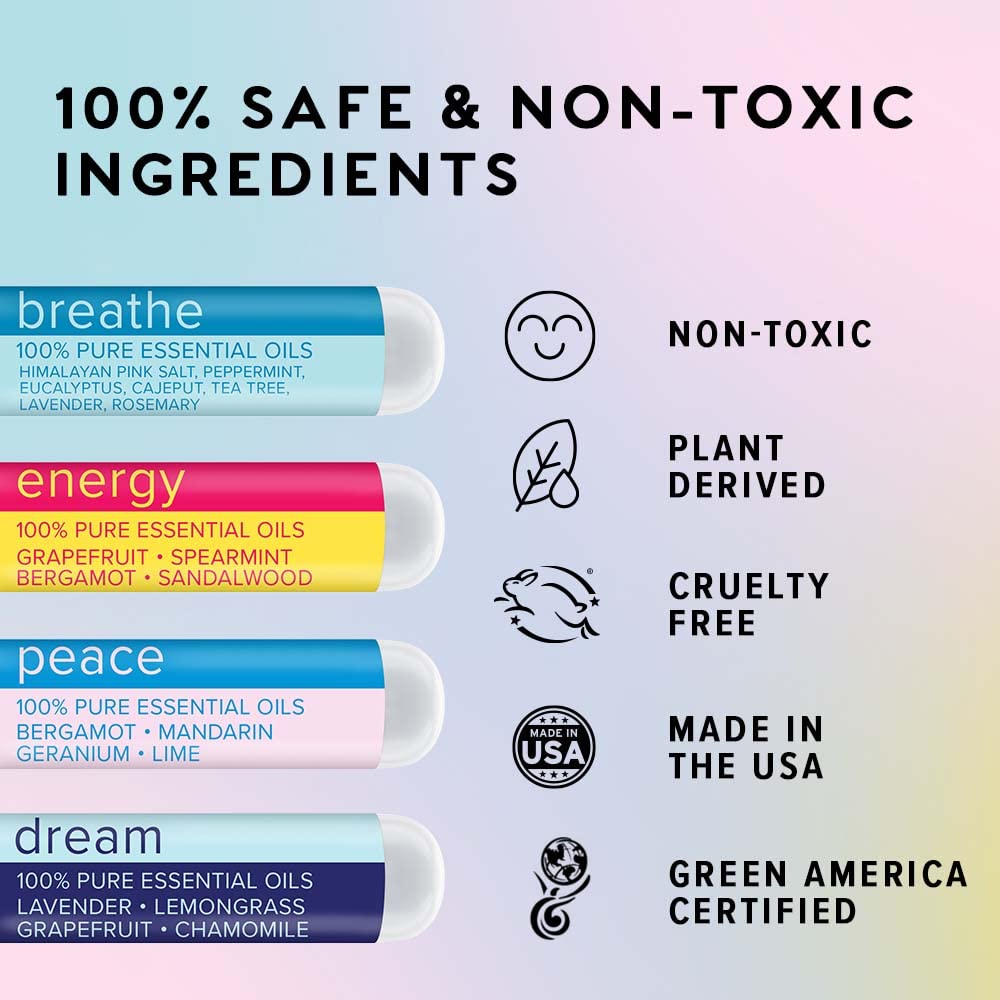 MOXE daily aromatherapy inhalers packaging close-up for on the go wellness