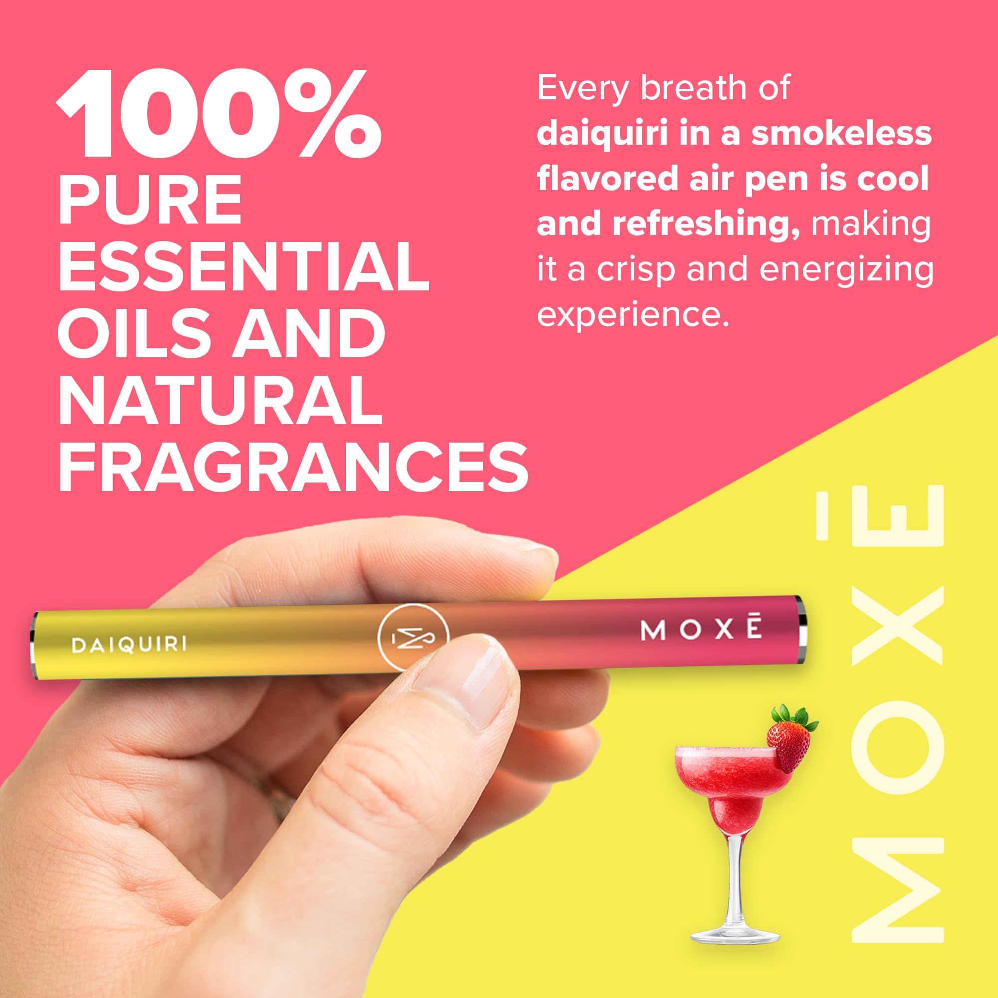 MOXE Daiquiri Inhaler compact design for travel convenience.