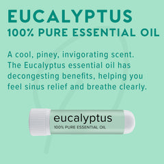 MOXĒ eucalyptus inhaler held in hand for easy on-the-go relief.