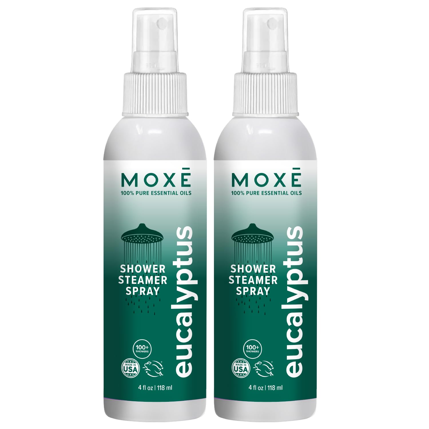 MOXE Eucalyptus Oil Shower Mist bottle for a spa like shower mood