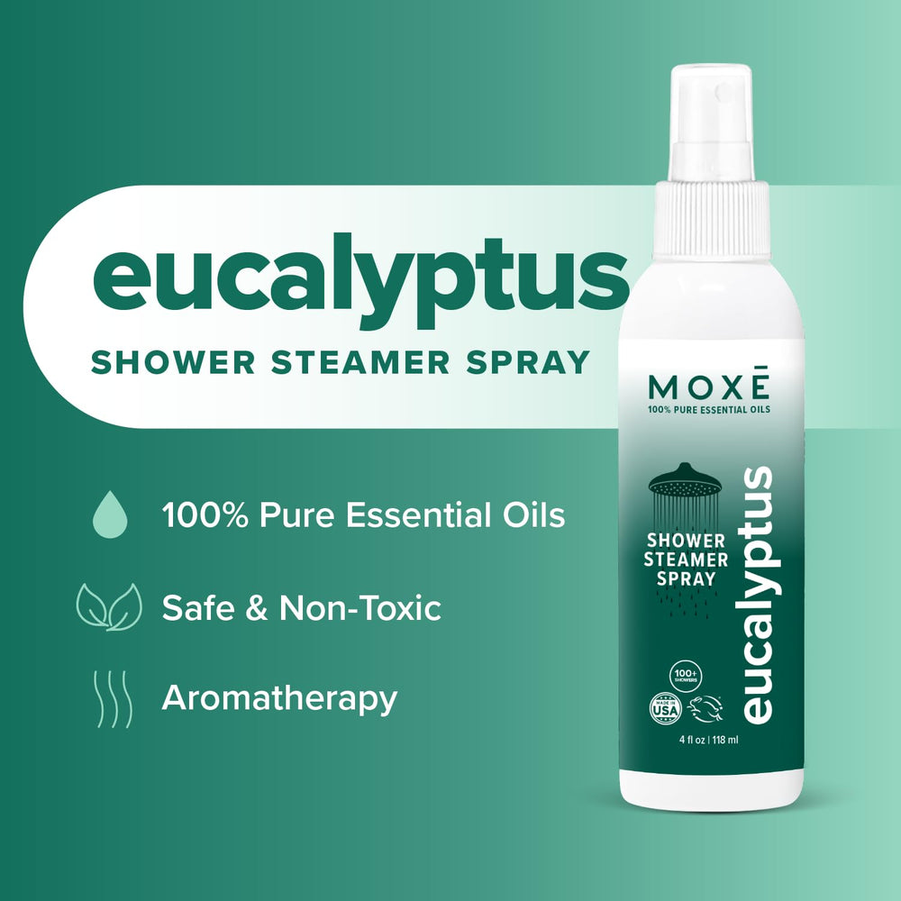 MOXE eucalyptus mist spray release in shower for even aroma