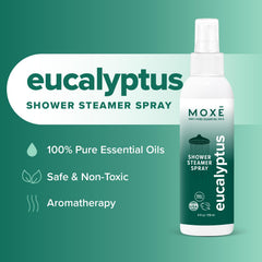 MOXE eucalyptus mist spray release in shower for even aroma